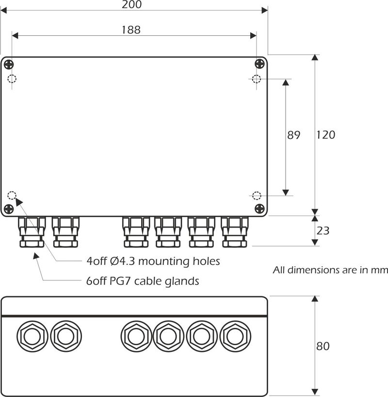 lca20 load cell amplifier dimensions